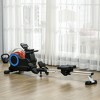 Whisen Foldable Water Rowing Machine with Two Wheels, Adjustable Resistance,  Tablet Holder, Home Gym Fitness Equipment - 2 of 4