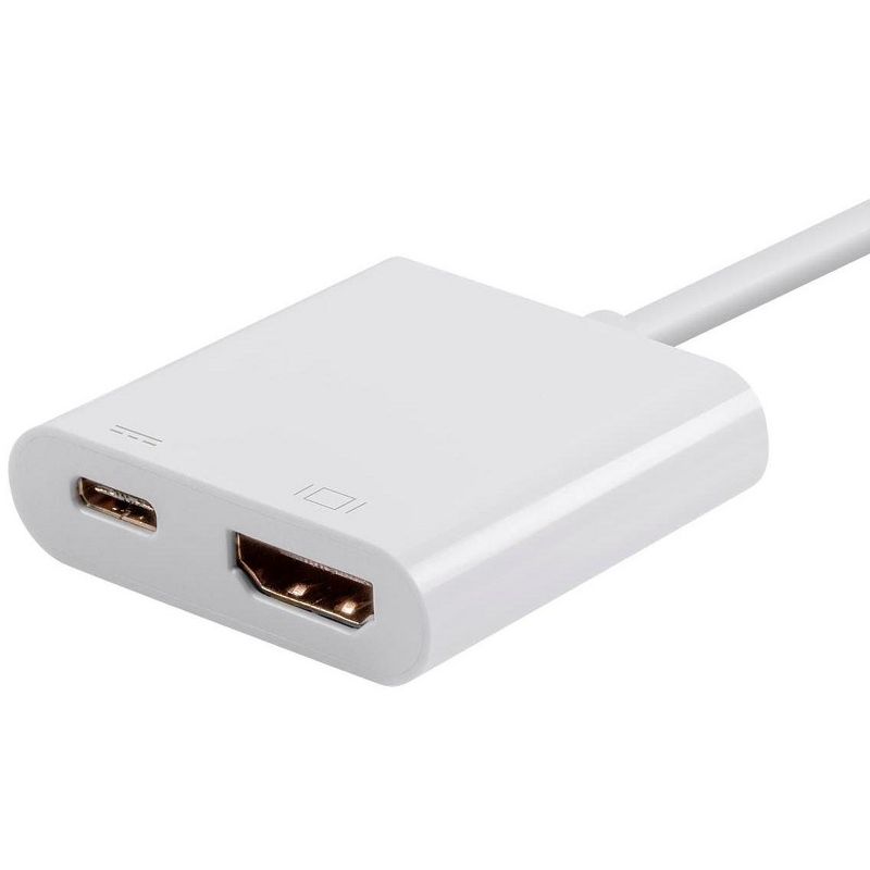 Monoprice USB-C to HDMI and USB-C (F) Dual Port Adapter, Compatible With USB-C Equipped Laptops, Such As The Apple Macbook And Google Chromebook, 3 of 8