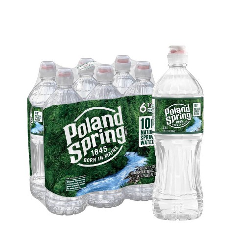 Poland Spring Brand 100% Natural Spring Water - 6pk/23.7 fl oz Sport Cap Bottles - image 1 of 4