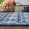 Washable Area Rug with Modern Floral Design, Low Pile, Non-Slip and Non-Shedding Carpet, Foldable Farmhouse Style for Entryway and Bedroom - 3 of 4