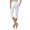 Rekucci Women’s Pull-On Comfort Capri Pants with Back Lacing Detail & Pockets – Mid-Rise Stretch Capris - 3 of 4