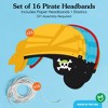 Big Dot of Happiness Pirate Eye Patch Paper Headbands, Colorful Pirate Ship Adventures for Kids Birthday Party, DIY Pirate Party Hat Favors, 16 Count - 3 of 4