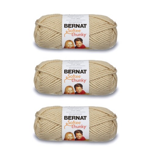 Bernat Softee Chunky Linen Yarn - 3 Pack Of 100g/3.5oz - Acrylic - 6 Super  Bulky - 108 Yards - Knitting/crochet : Target