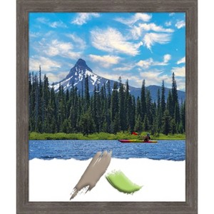 Amanti Art Pinstripe Lead Grey Wood Picture Frame - 1 of 4