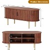 47.2" TV Stand with Sliding Doors and Storage, Wooden Media Console for TVs Up to 80", Modern Entertainment Center for Living Room, Bedroom, Brown - 2 of 4