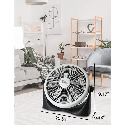 BLACK+DECKER Black+decker 16 Inch High Velocity Floor Fan, Black