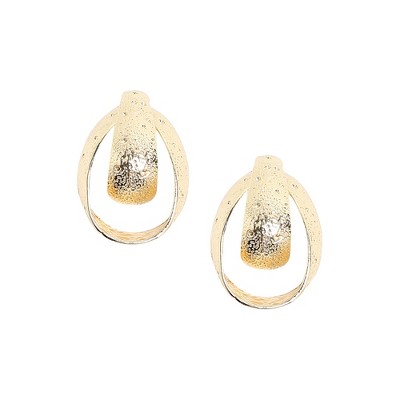 SOHI Women's Champayne Gold Enchanted Echo Drop Earrings