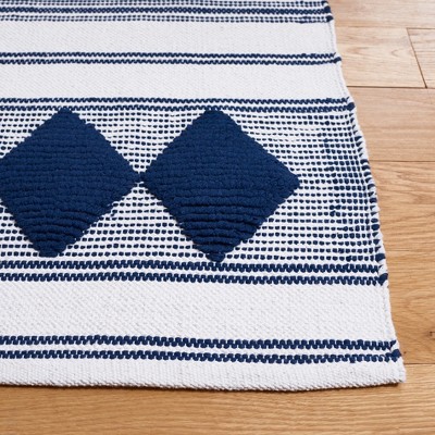 Ivory Cotton Handwoven Square Flatweave Montauk Rug - 6'