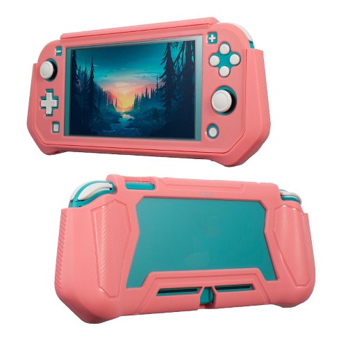 Insten Case Nintendo Switch Lite Built-in Screen Protector Rugged And Back Full Cover With Ergonomic Hanp Grip, Coral Pink : Target