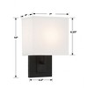 Crystorama Lighting Brent 1 - Light Sconce in  Black Forged - 4 of 4
