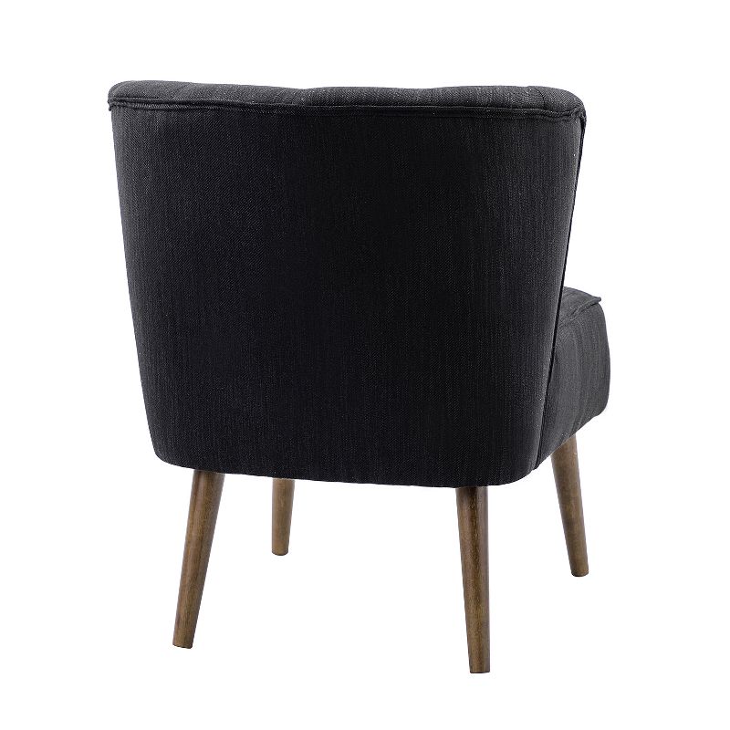 Caporaso Traditional Side Chair with Wingback of button-tufted design| Karat Home, 4 of 10