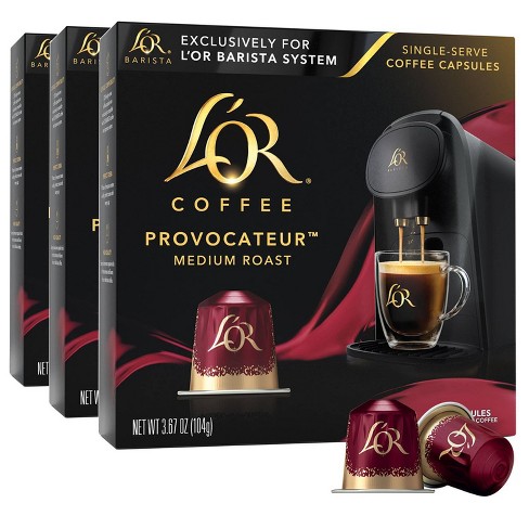 L'OR Espresso Capsules, 30 Count Chocolate, Single-Serve Aluminum Coffee  Capsules Compatible with the L'OR BARISTA System & Nespresso Original
