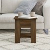 vidaXL Coffee Table Brown Oak 15.7 in.x15.7 in.x16.5 in. Engineered Wood - 3 of 4