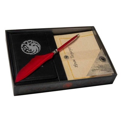 Game of Thrones: House Targaryen: Desktop Stationery Set (with Pen) - by  Insight Editions (Hardcover)