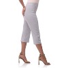 Rekucci Women's Pull-On Mid-Rise Straight-Leg Capri Pants with Button Hem Detail - 2 of 4