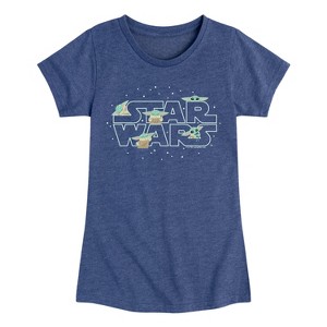 Girls' - The Mandalorian - Grogu Star Wars Fitted Short Sleeve Graphic T-Shirt - 1 of 4