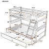 Twin Over Full Bunk Bed with Storage Drawers, Convertible to Two Beds, Space Saving Solid Wood Bed Frame for Kids & Teens-3irtyhousy - 4 of 4