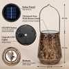9.4“ Solar Metal Conical Lanterns Outdoor Decor Waterproof, Hummingbird Hanging Gifts, Ideal Decoration for Patio - 3 of 4
