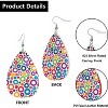 Earrings for Women,Leather Earrings Dangle Lightweight Teardrop Earrings Jewelry for Women - 2 of 4