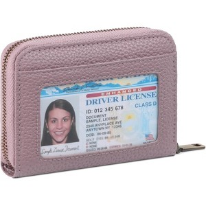 FATMOON Leather Wallet For Women - RFID Blocking Stylish & Compact Card Holder with ID Window Slim Design for Everyday Use,Travel,Work - 1 of 4