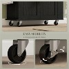 LunaLulinlk Kitchen Island with Storage, Rolling Kitchen Cart with AC Outlets and USB Ports, Microwave Stand with Towel and Spice Rack, Black - 2 of 4