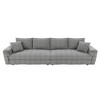 MAYEERTY Modern Comfy Upholstered Sofa Cloud Deep Seat Couches with Soft Pillows for Living Room Bedroom Office Gray - 3 of 4