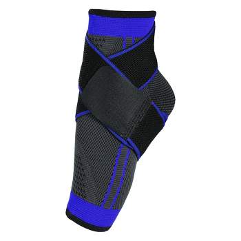 Unique Bargains Ankle Support Braces with Strap Adjustable Breathable Ankle Wrap Brace for Sports Running 1 Pcs