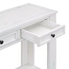 PAGED 63" Rustic Chic Console Table with 4 Drawers & Lower Shelf, Entryway Table with Storage, Solid Wood Entryway Sofa Table - 4 of 4