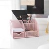 Blu Monaco Desk Organizer with Drawer - Small Metal Mesh Organizer Available in Aqua, Gold, and Pink - 3 of 4