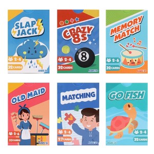 GSE 6-in-1 Card Games for Kids - Go Fish, Old Maid, Crazy 8's, Memory Match, Slap Jack, Matching - 1 of 4