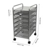 YIYIBYUS Rolling File Cabinet with 6 Drawers, Craft Cart Organizer with Wheels - 3 of 4