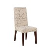 Stretch Pen Pal Short Chair Slipcover Parchment - Waverly Home: Elastic-Fit Bottom, Machine Washable - 3 of 3