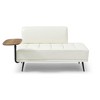 CAVINAS End of Bed Bench, Window Bench with Metal Legs, Faux Leather Upholstered with Side Table for Living Room - 2 of 4