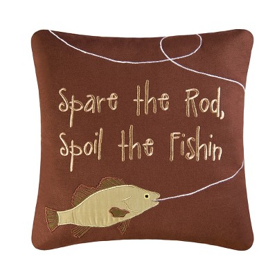 C&F Home 14" x 14" Spoil The Fishin Embroidered Pillow