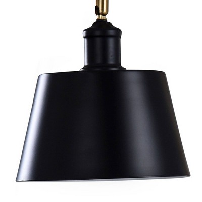 Gemma 25" Adjustable Black and Gold Steel Marble Desk Lamp