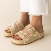 CUSHIONAIRE Panama Sandals for Women 2025 – Slip-On Casual, Lightweight Summer Slides - Platform Sandals Women Beach Footwear - 3 of 4