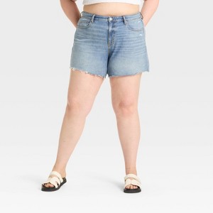 Women's Mid-Rise Loose Denim Shorts - Wild Fable™ - 1 of 3
