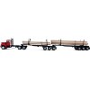 GMC Super B Log Truck and Trailer Red with Log Accessories 1/87 (HO) Plastic Model Car by Promotex - 2 of 3