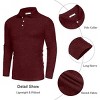 COOFANDY Men's Casual Polo Shirts Long Sleeve Textured Knit Tee Shirt Wrok Tshirts - 4 of 4
