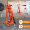 2 Ton Folding Hydraulic Engine Hoist with Lever, Folding Engine Shop Crane Hoist Lift, Heavy Cherry Picker with 6 Wheels for Garage, Workshop - 4 of 4