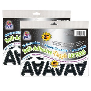 Pacon® Self-Adhesive Letters, Black Dazzle, Puffy Font, 2", 159 Per Pack, 2 Packs - 1 of 2