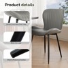 Dining Chairs Set of 2/4, Modern Upholstered Pu Leather Kitchen Side Chairs Comfy Backrest - 4 of 4