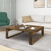 vidaXL Smoked Oak Rectangular Coffee Table - Modern Engineered Wood Accent Table for Living Room/Lounge - 39.4"x39.4"x13.8" - 2 of 4