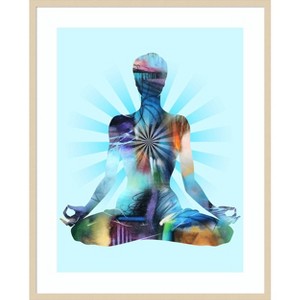 Amanti Art Lotus Pose Moon by Tim Parker Wood Framed Wall Art Print - 1 of 4