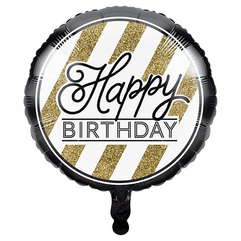 Black Gold Mylar Balloon Target