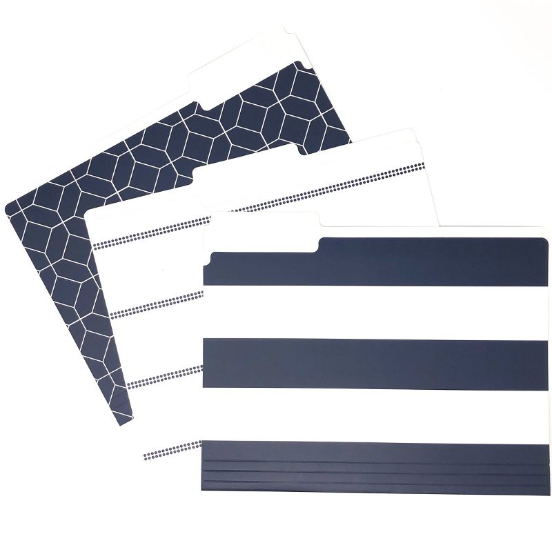 9ct File Folders Navy Assorted Patterns - Kahootie Co, 1 of 6