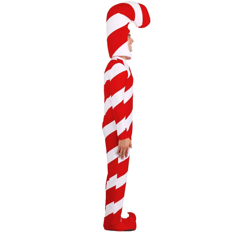 HalloweenCostumes.com Candy Cane Bodysuit Adult Red, 3 of 4