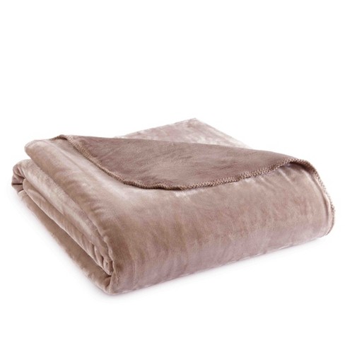 Ultra Velvet Shavel Solid Patterned High Quality Durable u0026 Luxuriously  Soft, Thick, Deep u0026 Warm Pile Blanket Latte - King : Target