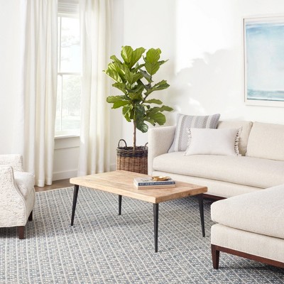 Diamond Blue Handwoven Cotton 2' x 3' Rug