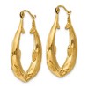 Black Bow Jewelry Kissing Dolphin Hoop Earrings in 14k Yellow Gold - 2 of 4